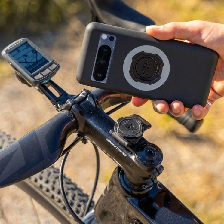 QUAD LOCK Stem Cap Bike Mount Kit with MAG Phone Case for iPhone 12 Mini - Image 5